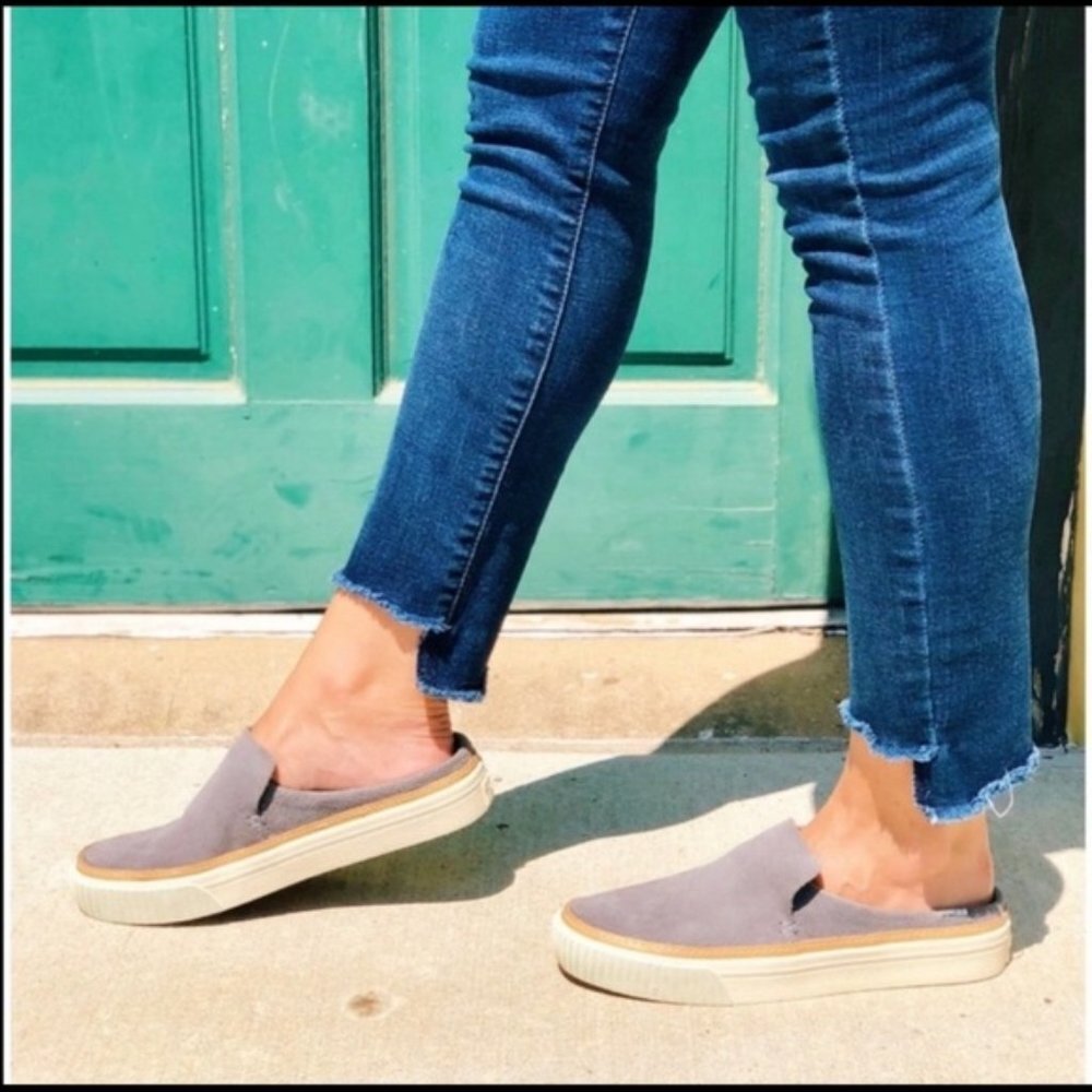 Toms Slate Gray Slip-On Mules